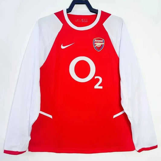 Arsenal Retro Long Sleeve Home Kit 02/04
