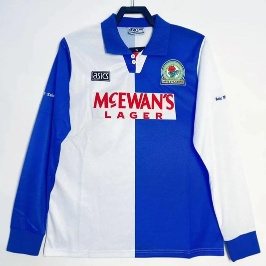 Blackburn Rovers Retro Long Sleeve Home Kit 94/95