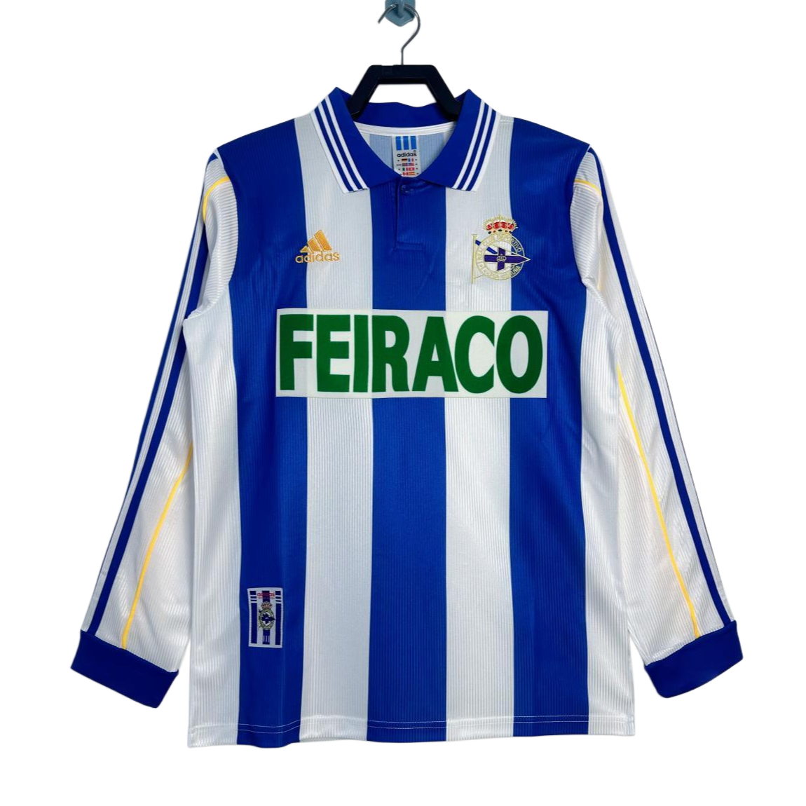Deportivo de La Corūna Retro Long Sleeve Home Kit 99/00