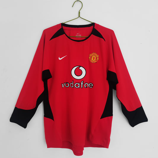 Manchester United Retro Long Sleeve Home Kit 02/03