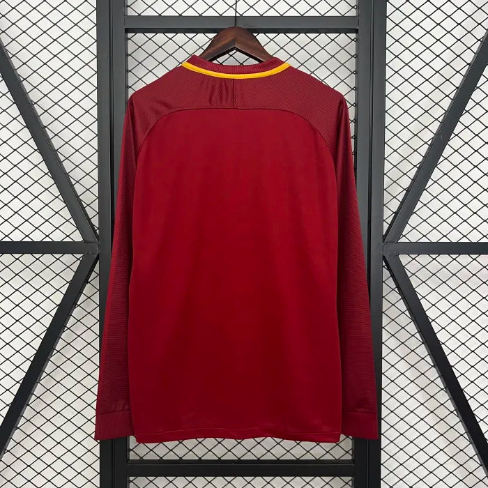 AS Roma Retro Long Sleeve Home Kit 17/18