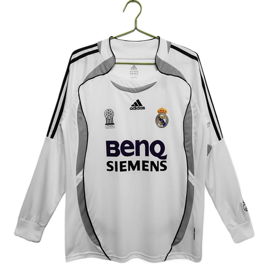 Real Madrid Retro Long Sleeve Home Kit 06/07