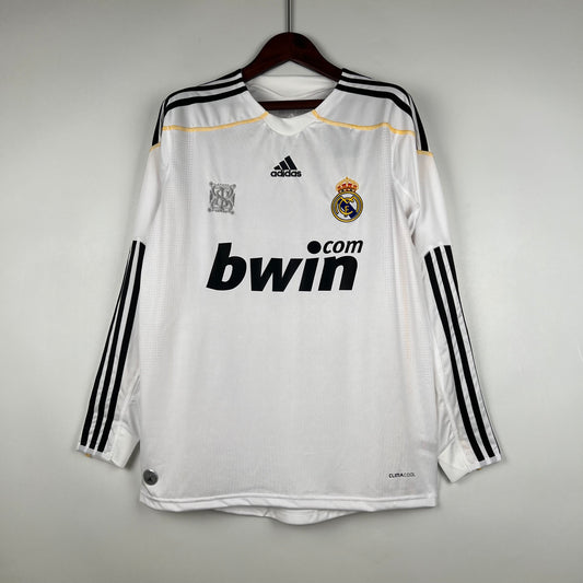 Real Madrid Retro Long Sleeve Home Kit 09/10