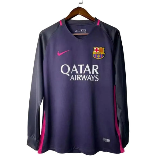 Barcelona Retro Long Sleeve Away Kit 16/17