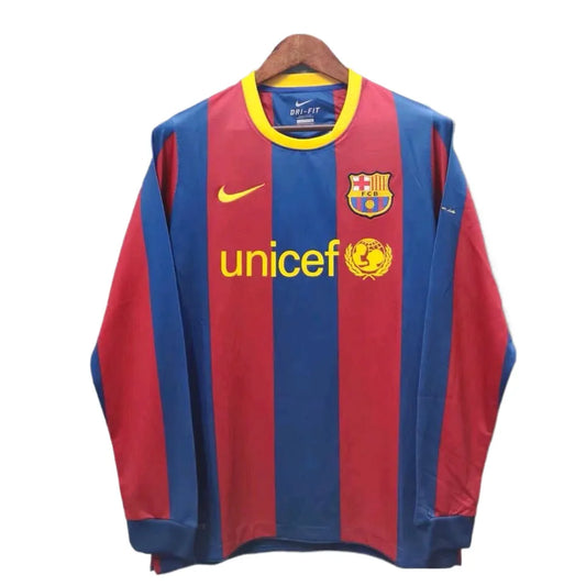 Barcelona Retro Long Sleeve Home Kit 10/11