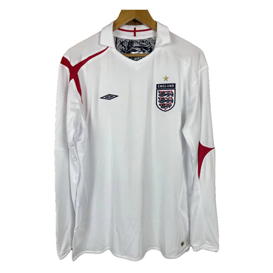 England Retro Long Sleeve Home Kit 06/07