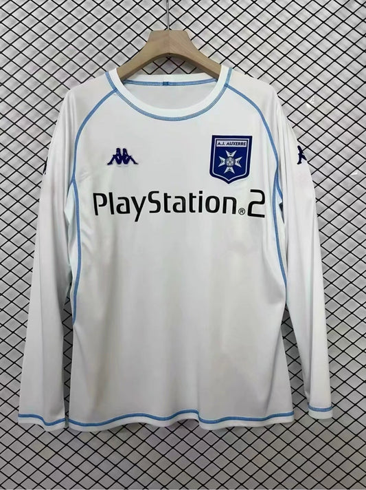 AJ Auxerre Retro Long Sleeve Home Kit 03/04