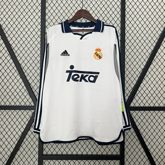 Real Madrid Retro Long Sleeve Home Kit 00/01