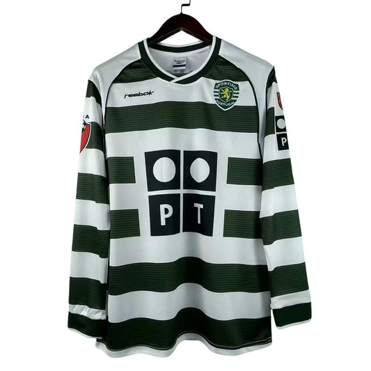 Sporting Lisbon Retro Long Sleeve 01/03 Home Kit