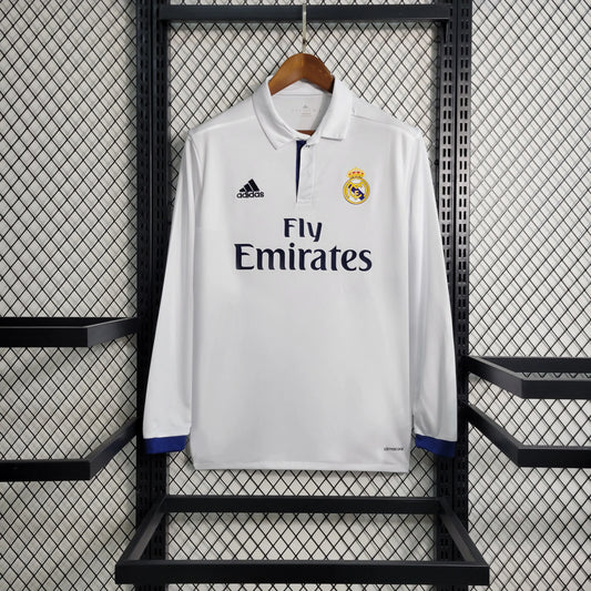 Real Madrid Retro Long Sleeve Home Kit 16/17