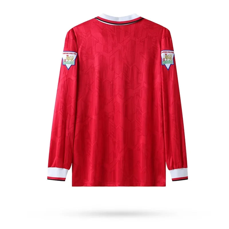Manchester United Retro Long Sleeve Home Kit 92/93 (Patches Included)