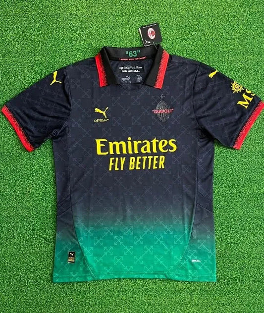 AC Milan x Off-White Black Fourth Edition Special Kit 24/25