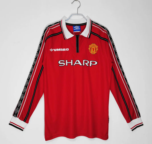 Manchester United Retro Long Sleeve Home Kit 98/99