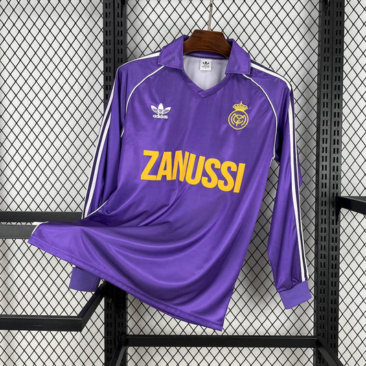 Real Madrid Retro Long Sleeve Away Kit 84/85