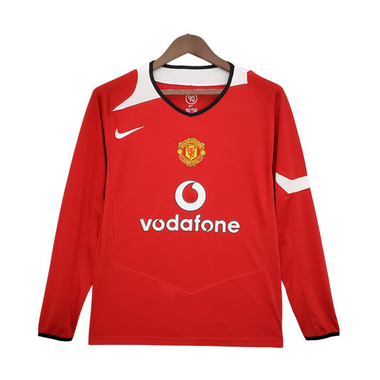 Manchester United Retro Long Sleeve Home Kit 04/05