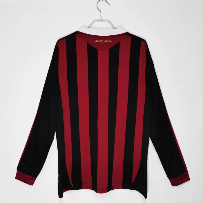AC Milan Long Sleeve Retro Home Kit 09/10