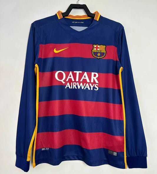 Barcelona Retro Long Sleeve Home Kit 15/16