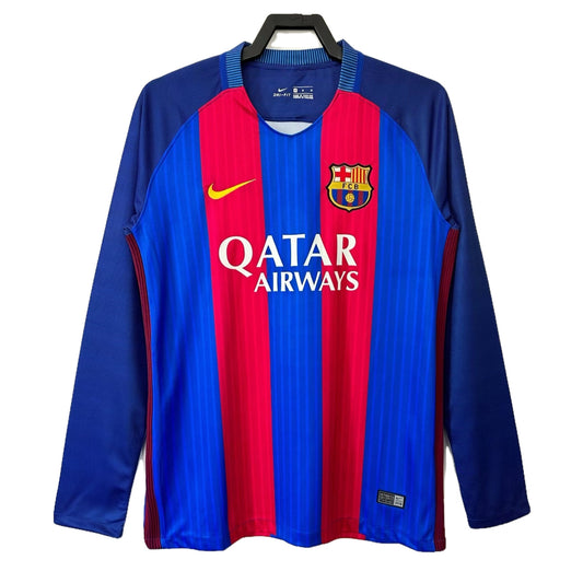 Barcelona Retro Long Sleeve Home Kit 16/17