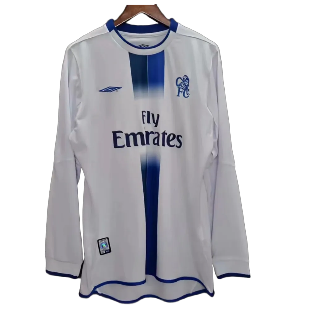 Chelsea Retro Long Sleeve Away Kit 03/04