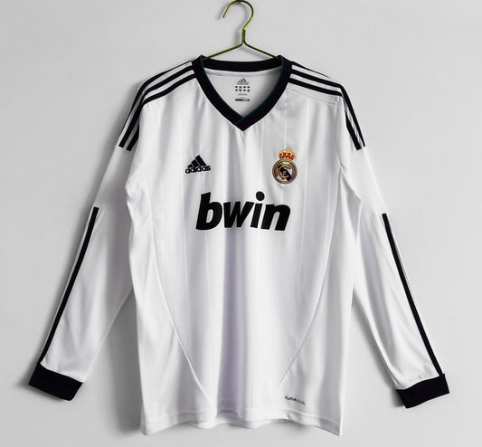 Real Madrid Retro Long Sleeve Home Kit 12/13