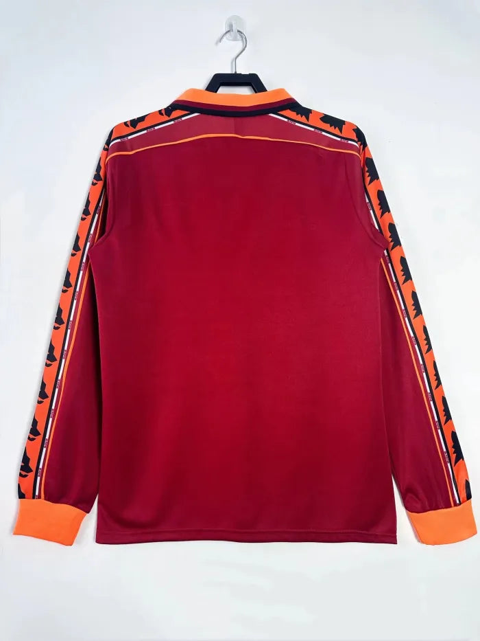 AS Roma Retro Long Sleeve Home Kit 98/99