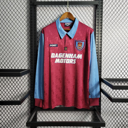 West Ham Retro Long Sleeve Home Kit 95/97