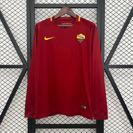 AS Roma Retro Long Sleeve Home Kit 17/18