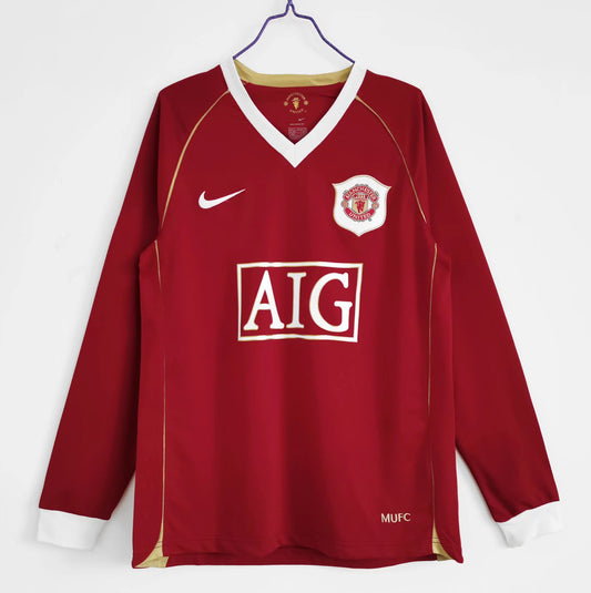 Manchester United Retro Long Sleeve Home Kit 06/07