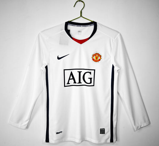 Manchester United Retro Long Sleeve Away Kit 08/09