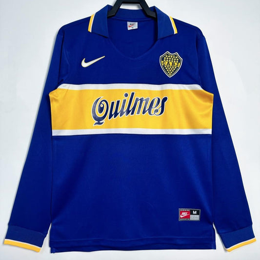 Boca Juniors Retro Long Sleeve Home Kit 96/97